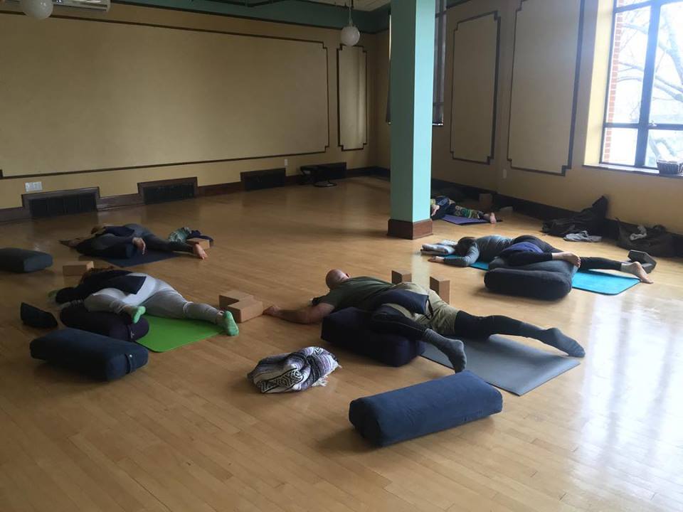 restorative yoga class